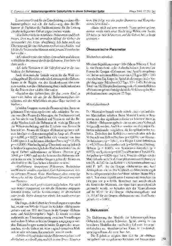 Vorschauseite 6: Hebammengeleitete Geburtshilfe in einem Schweizer SpitalEvaluation eines neuen Betreuungsmodells für die Geburt