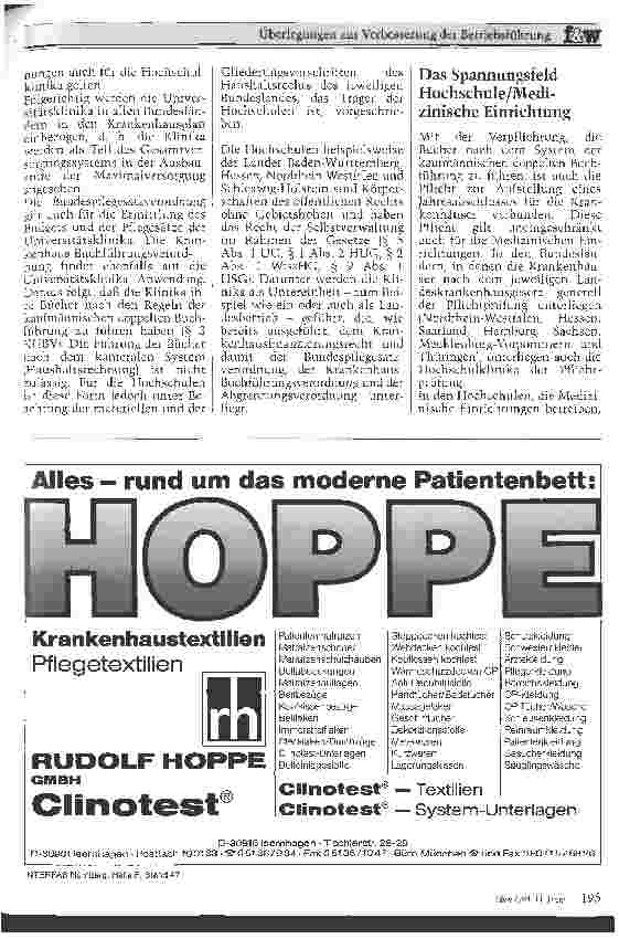 Vorschauseite 2: Universitätsklinika: Überlegungen zur Verbesserung der Betriebsführung