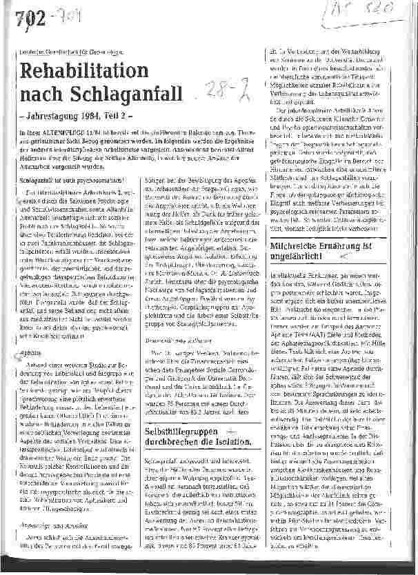 Vorschauseite 1: Rehabilitation nach Schlaganfall