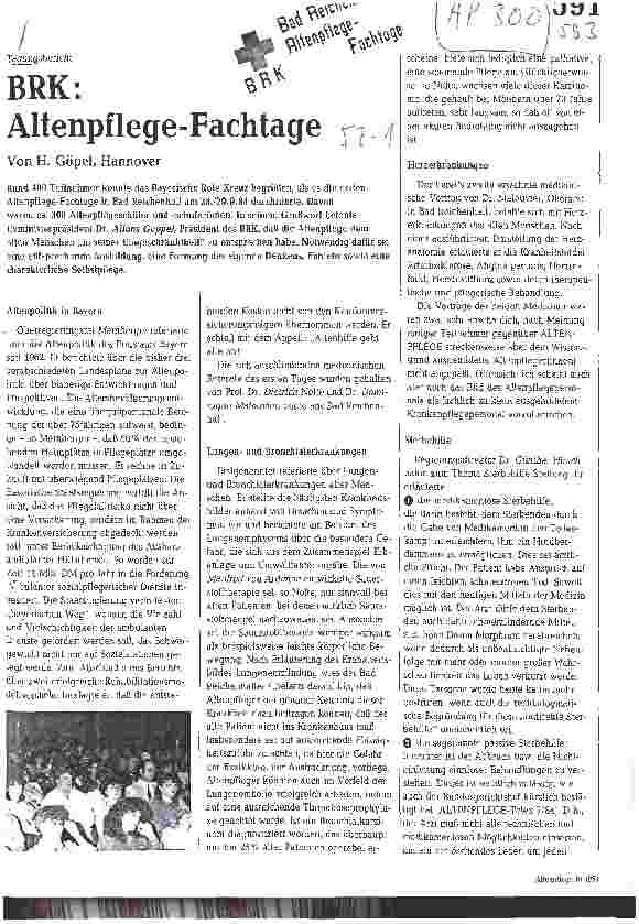 Vorschauseite 1: BRK: Altenpflege-Fachtage