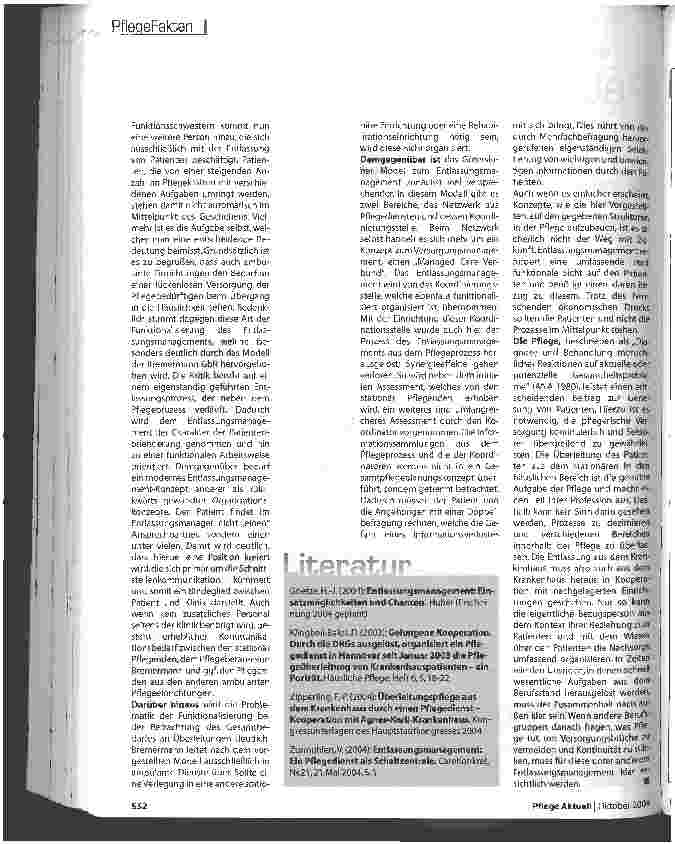 Vorschauseite 2: Patienten Entlassung. Das Thema Entlassungsmanagement ist eines der aktuellsten des Pflegebereichs. Unsere Autoren stellen Vorund Nachteile der derzeitigen Entwicklungen zur Debat…