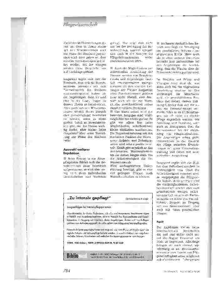 Vorschauseite 5: Pflege und Betreuung in der stationären AltenpflegeErgebnisse aus einer Untersuchung in Frankfurter Altenpflegeheimen