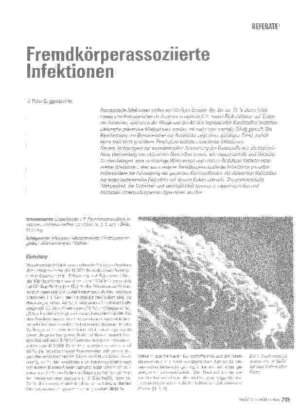 Vorschauseite 1: Fremdkörperassoziierte Infektionen