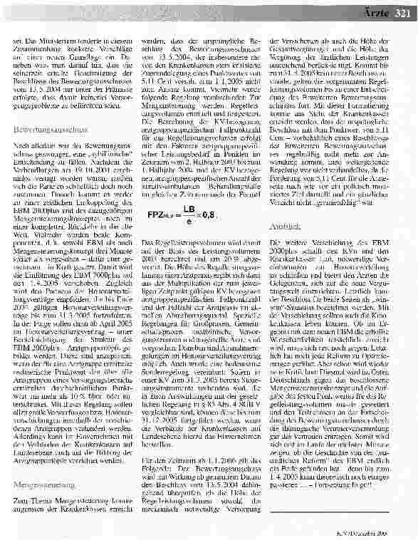 Vorschauseite 2: Aufgeschoben ist nicht aufgehoben! EBM 2000plus tritt erst April 2005 in Kraft