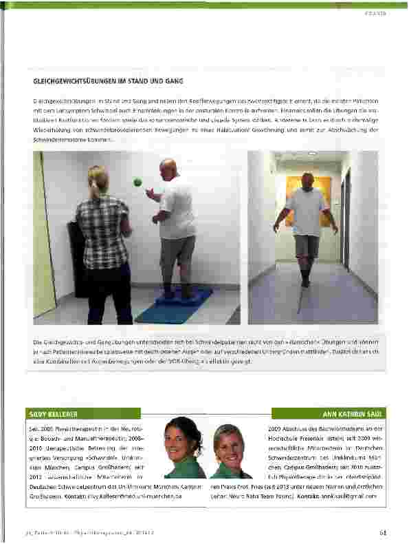 Vorschauseite 5: Vestibuläre RehabilitationEin vernachlässigtes Thema in Deutschland