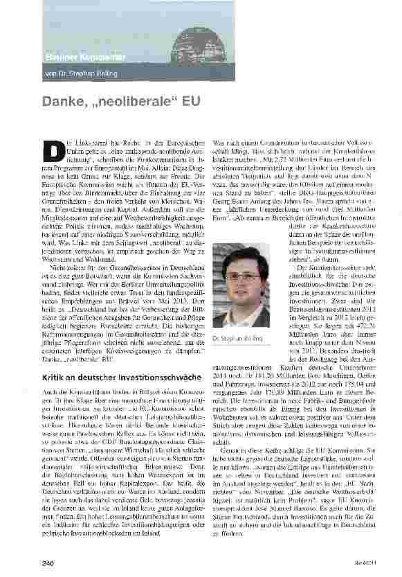 Vorschauseite 1: Danke, „neoliberale EU