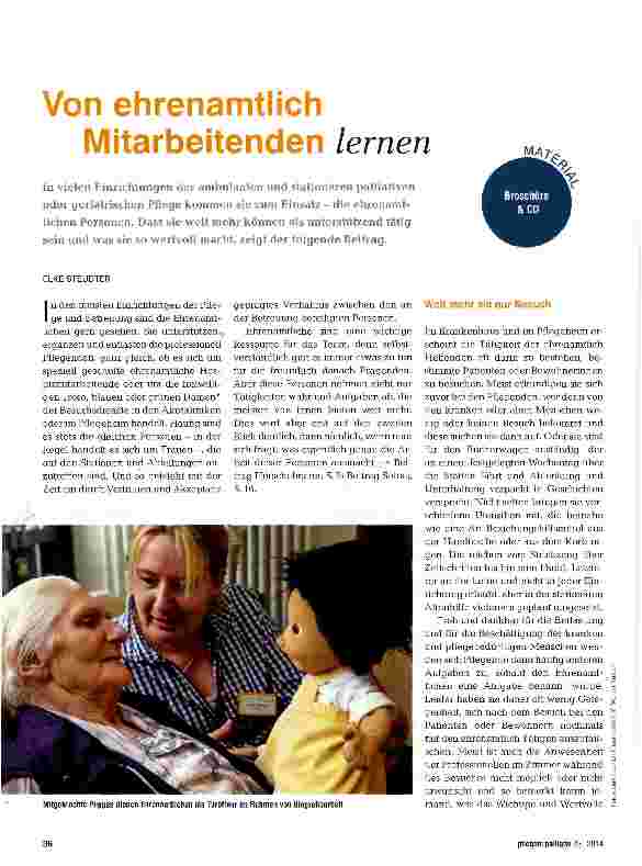 Vorschauseite 1: Von ehrenamtlich Mitarbeitenden lernen