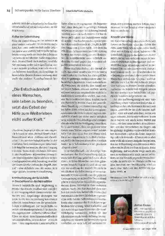 Vorschauseite 3: Sterbehilfe verbieten?