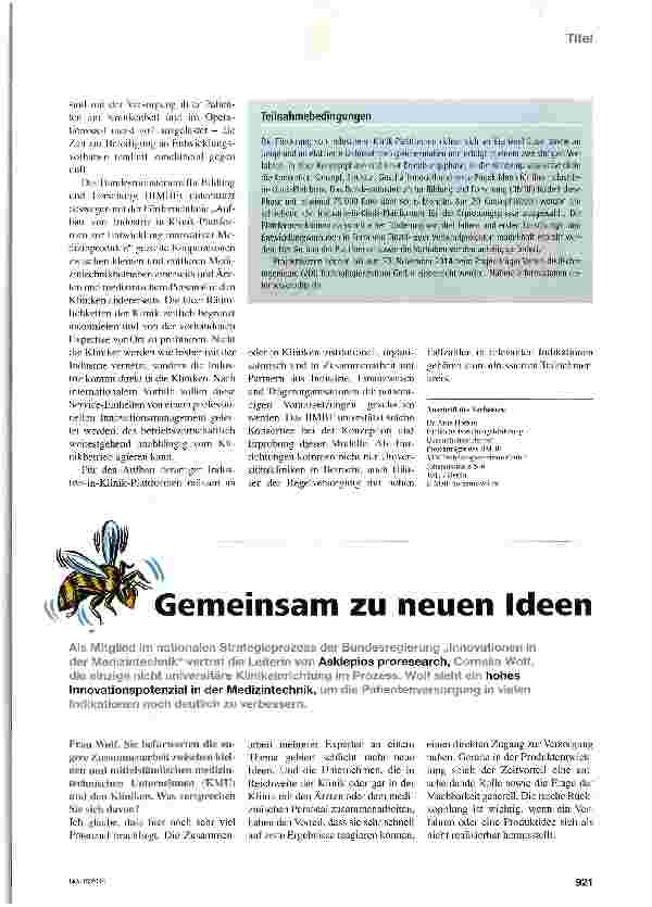 Vorschauseite 1: Gemeinsam zu neuen Ideen