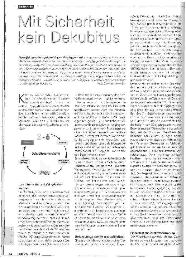 Vorschauseite 1: Mit Sicherheit kein Dekubitus