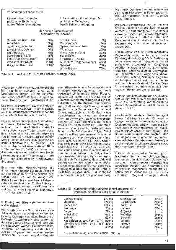 Vorschauseite 2: Einfluß der Ernährung auf Gesundheit und Leistungsfähigkeit 5. Folge: Herz und Kreislaufsystem