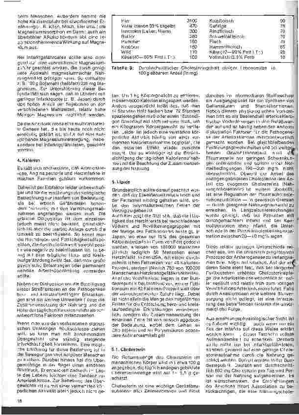 Vorschauseite 3: Einfluß der Ernährung auf Gesundheit und Leistungsfähigkeit 5. Folge: Herz und Kreislaufsystem