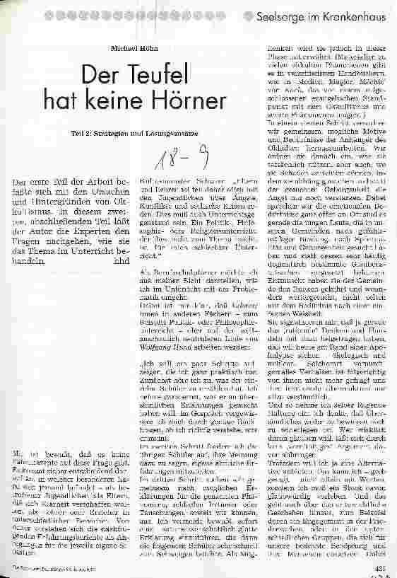Vorschauseite 1: Der Teufel hat keine Hörner Teil 2: Strategien und Lösungsansätze
