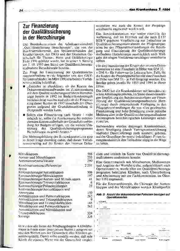 Vorschauseite 3: Qualitätssicherung in der Herzchirurgie Ein bundesweites Projekt für externe Qualitätssicherung