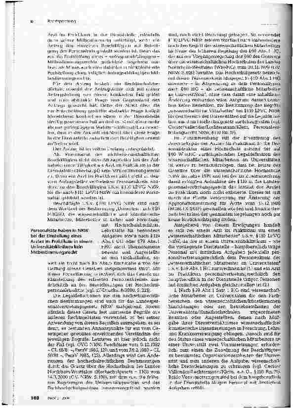 Vorschauseite 2: Arzt im Praktikum ist wissenschaftlicher Mitarbeiter