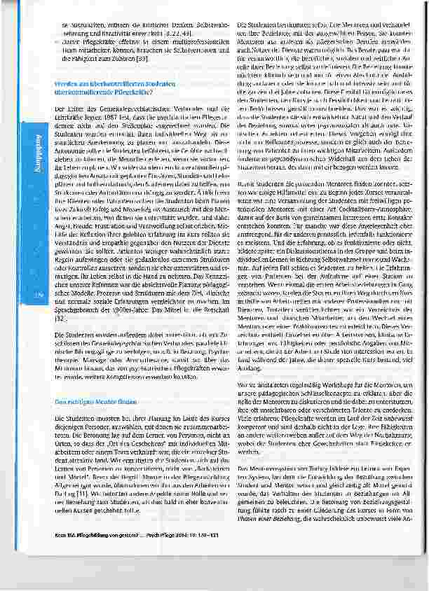 Vorschauseite 3: Pflegebildung von gestern?Die Geschichte eines Bildungsexperiments in psychiatrischer Pflege (1987 -1996)