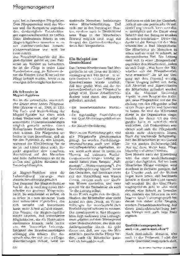 Vorschauseite 2: Mehr Anerkennung für das Pflegepersonal !