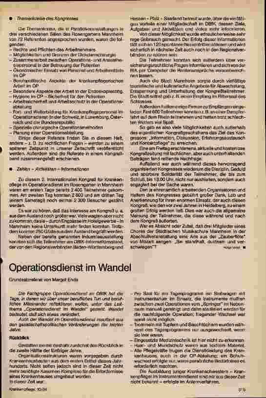 Vorschauseite 2: Operationsdienst im Wandel