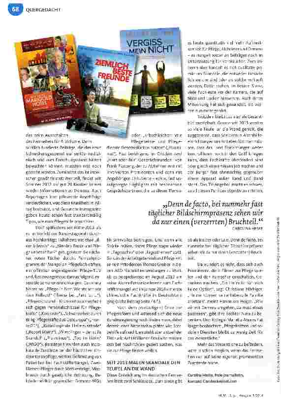Vorschauseite 3: PFLEGE IM SPIEGEL DER MEDIENZiemlich beste Skandale