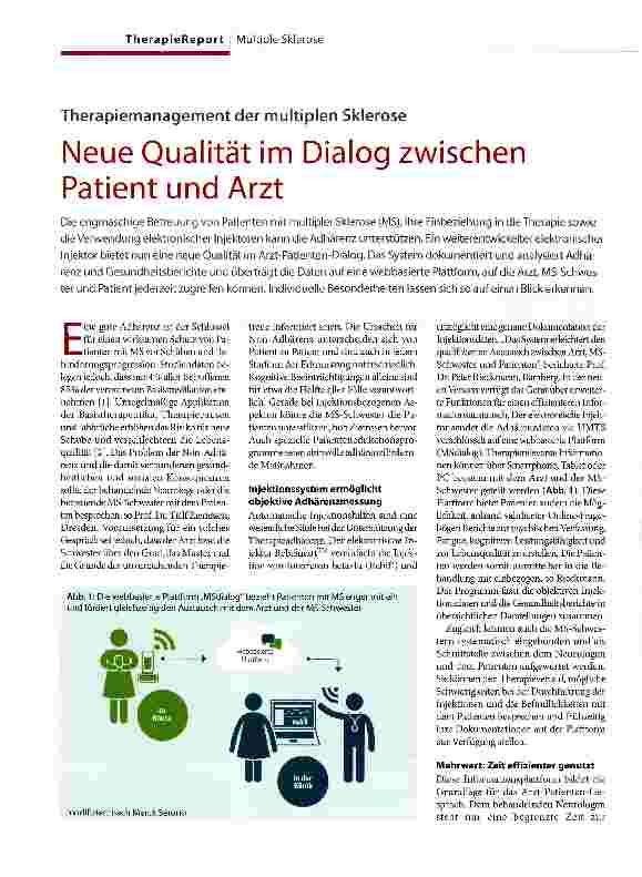Vorschauseite 1: Neue Qualität im Dialog zwischen Patient und Arzt