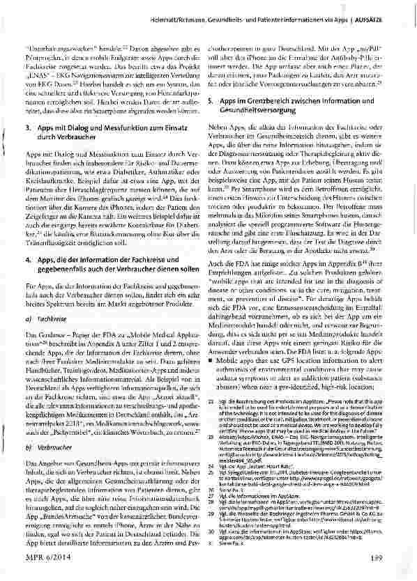 Vorschauseite 3: Gesundheitsund Patienteninformationen via Apps