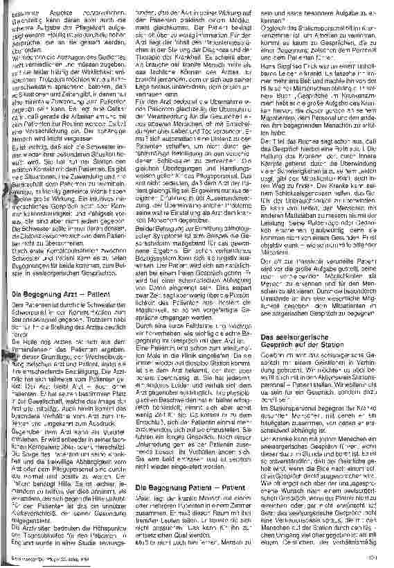 Vorschauseite 2: Die Bedeutung der Gespräches in der zwischenmenschlichen Beziehung auf der Station 2. Teil