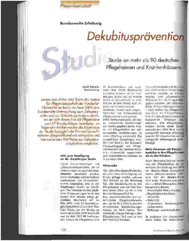 Vorschauseite 1: Dekubitusprävention