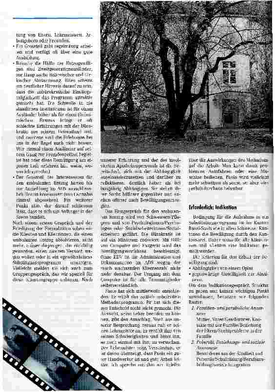 Vorschauseite 3: Methadon - die mögliche Alternative Ambulatorium für Suchtkranke - ein Modell in Basel