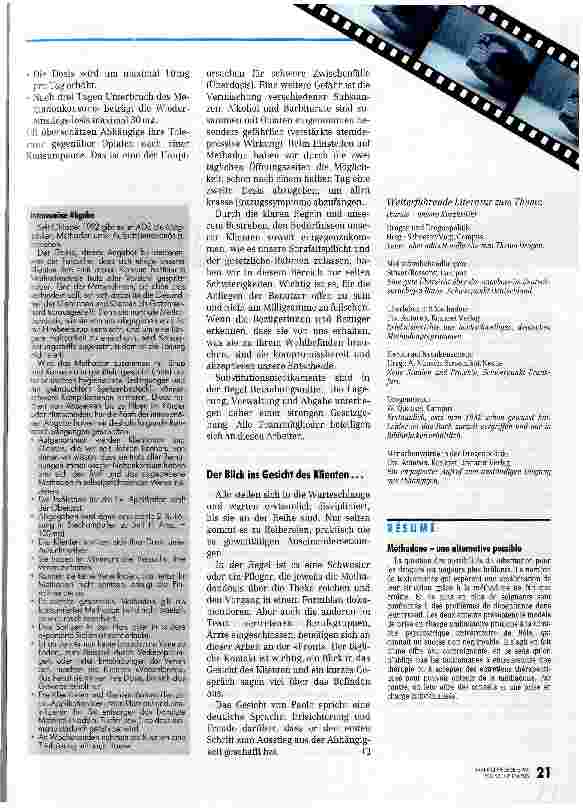 Vorschauseite 6: Methadon - die mögliche Alternative Ambulatorium für Suchtkranke - ein Modell in Basel