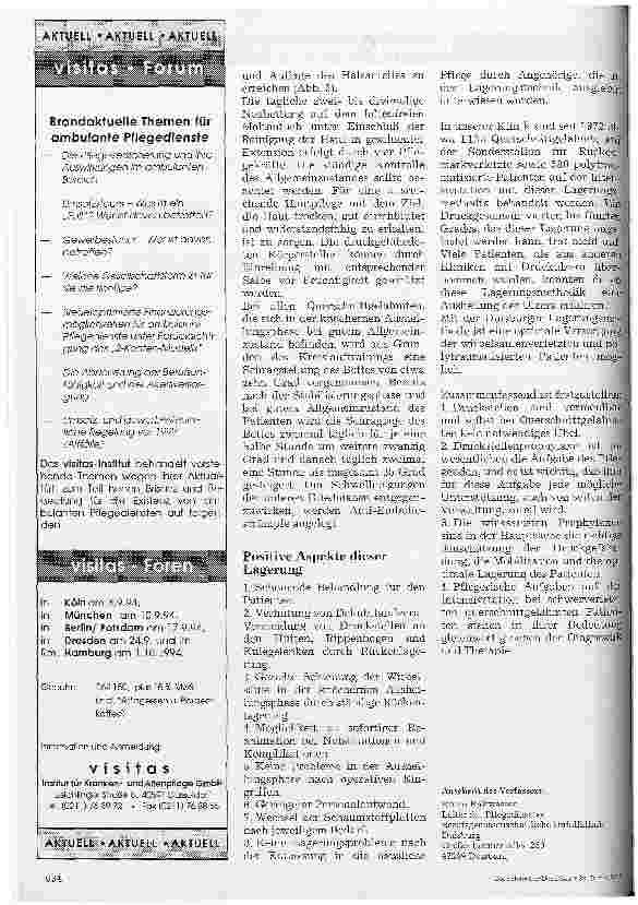 Vorschauseite 4: Querschnittlähmung (2) Dekubitusprophylaxe Lagerung, Duisburger Methode