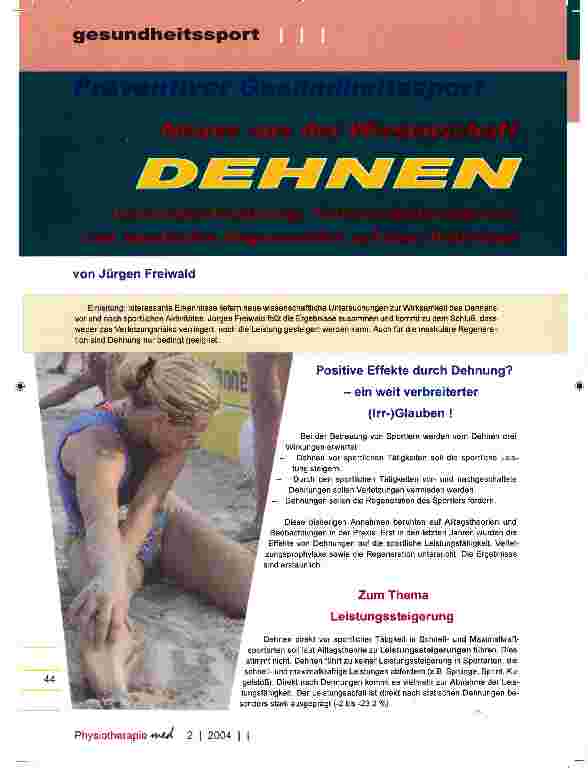 Vorschauseite 1: Dehnen