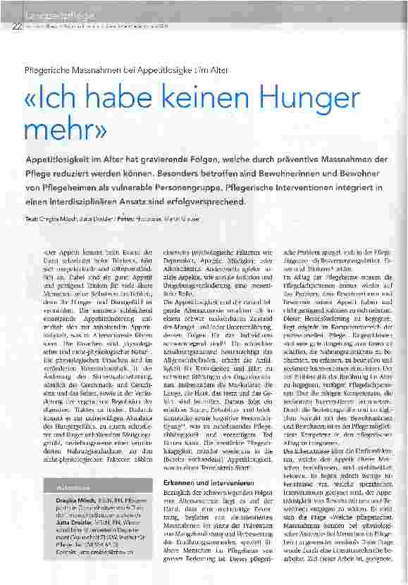Vorschauseite 1: Ich habe keinen Hunger mehr