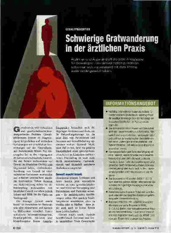 Vorschauseite 1: Schwierige Gratwanderung in der ärztlichen Praxis