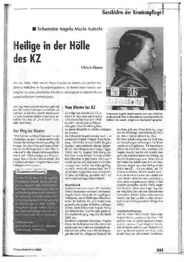 Vorschauseite 1: Heilige in der Hölle des KZ