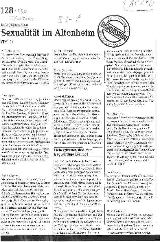 Vorschauseite 1: Sexualität im Altenheim Teil II