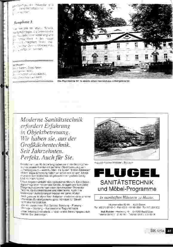 Vorschauseite 5: Kreiskrankenhaus Querfurt: Vier Kliniken - ein Plan Neubau entsteht in drei Phasen
