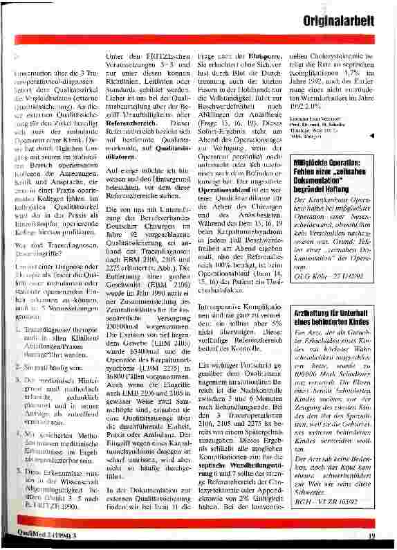 Vorschauseite 4: Qualitätssicherug beim ambulanten Operieren