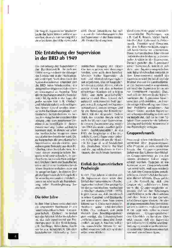 Vorschauseite 3: Supervision in der Krankenpflege Weiterbildungslehrgang a.d.Schwesternhochschule in Berlin