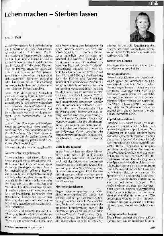 Vorschauseite 1: Leben machen - Sterben lassen