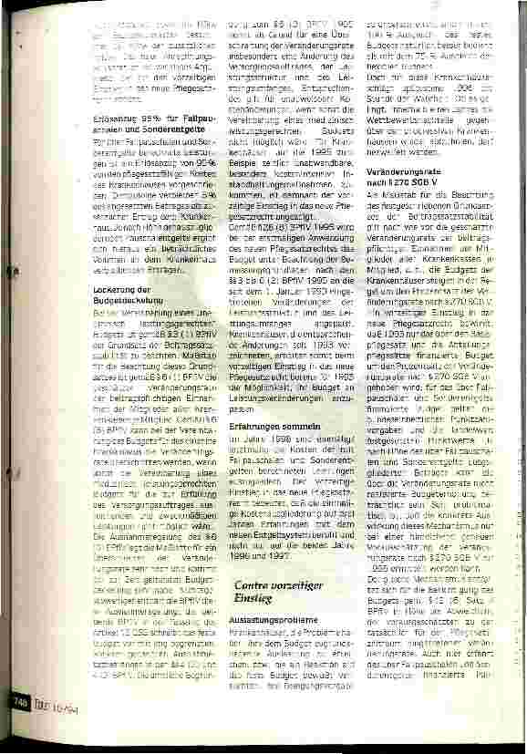 Vorschauseite 2: Einstieg in das neue Pflegesatzrecht bereits 1995? Argumente pro und contra