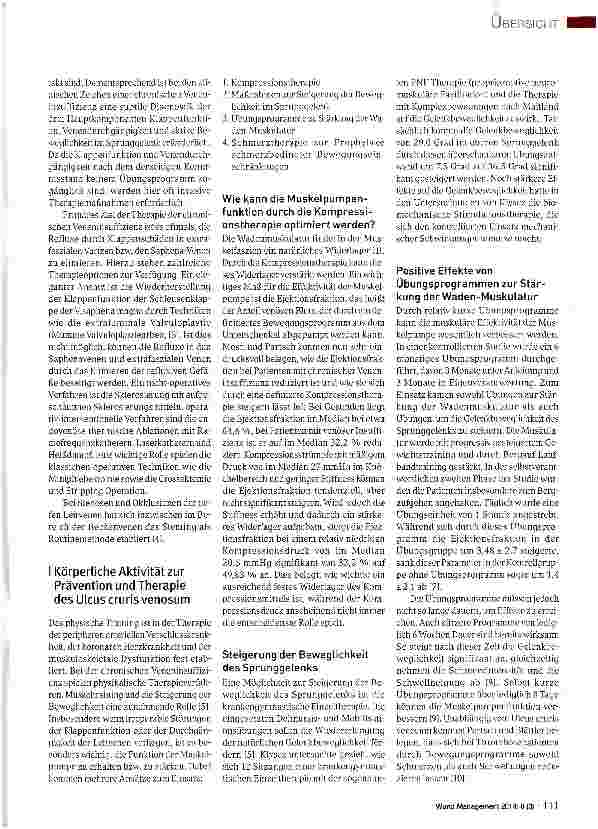 Vorschauseite 2: Ulcus cruris venosum und körperliche Aktivität