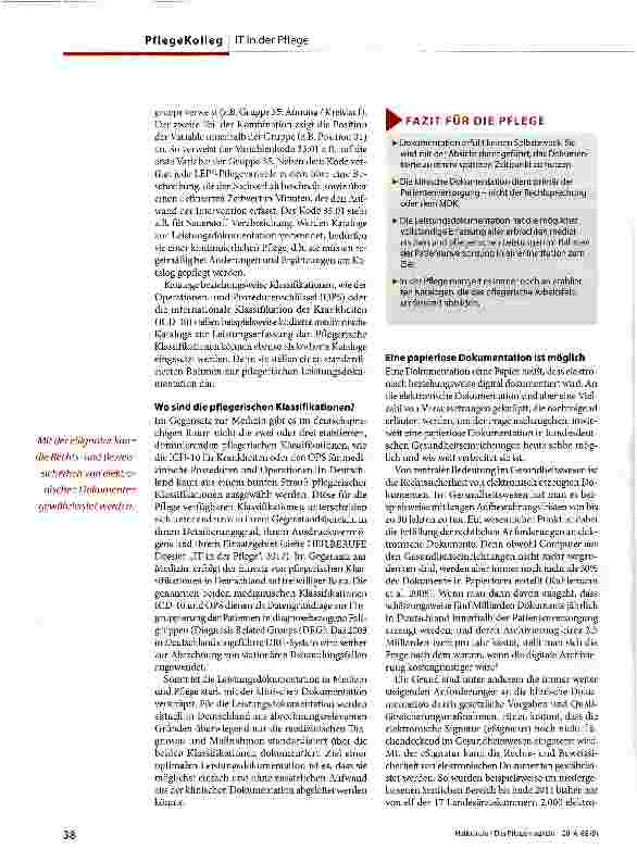 Vorschauseite 3: Entbürokratisierung in der Pflege Papierlos dokumentieren - geht das?