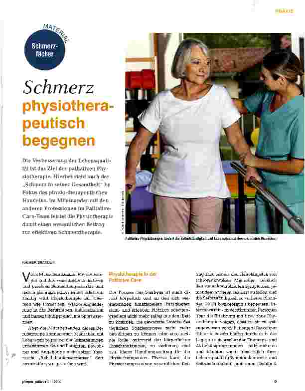 Vorschauseite 1: Schmerz physiotherapeutisch begegnen