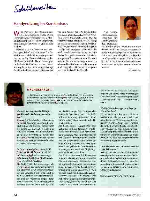 Vorschauseite 3: Von Handys,Tablet-PCs und der richtigen Sprache im Pflegealltag