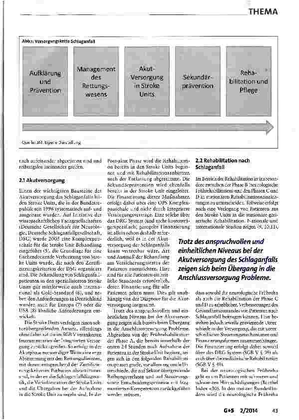 Vorschauseite 2: Potentiale sektorübergreifender Innovationen am Beispiel der Schlaganfallversorgung
