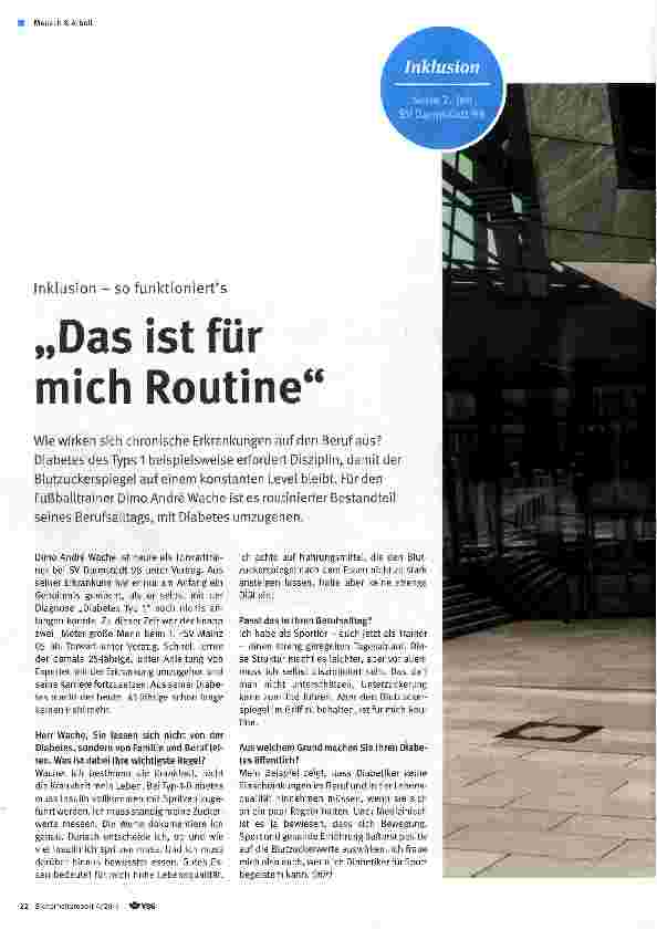 Vorschauseite 1: Das ist für mich Routine