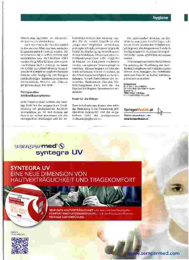 Vorschauseite 4: Hygiene im OP