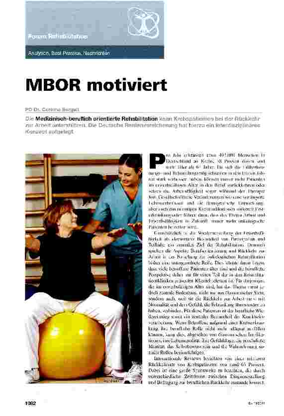 Vorschauseite 1: MBOR motiviert