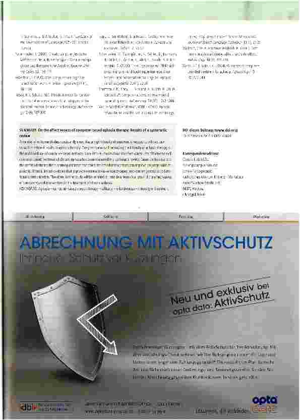 Vorschauseite 6: Zur Effektivität von Computertherapie bei chronischer Aphasie