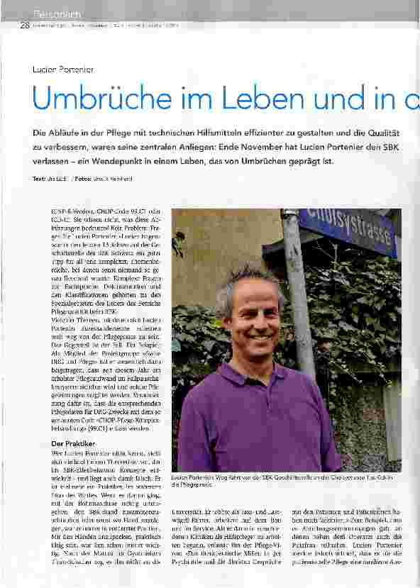 Vorschauseite 1: Umbrüche im Leben und der Pflege